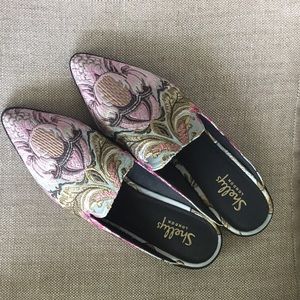 NWOT Shellys London brocade mule 9M
